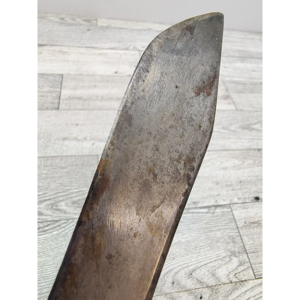 Vintage Kitchen Cleaver Butcher Knife‎ Rustic Patina Chef Unusual Shape Blade